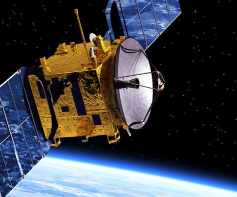 satellite circling the earth