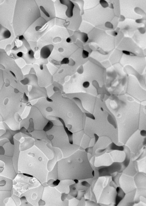 An SEM image of a product made using Quickset™ Injection Molding (QIM)